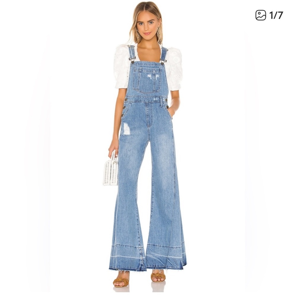 Show Me Your MuMu Light Blue Denim Overalls